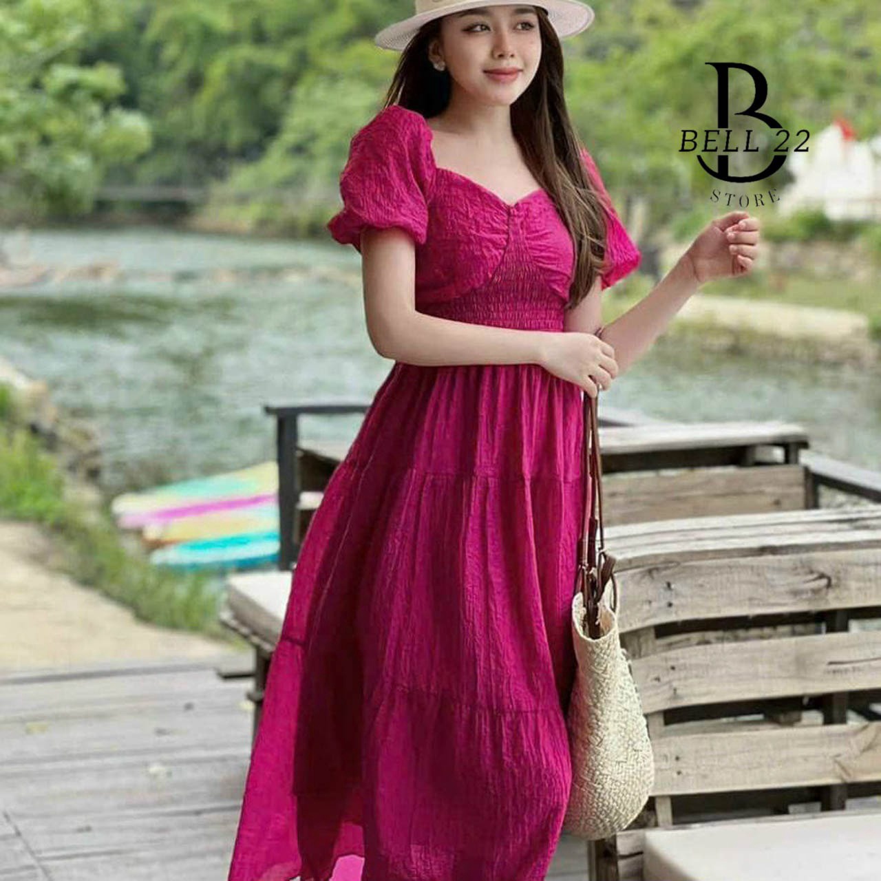 đầm Tay Phồng Mocking( Có Mút) B918 – Bell22 Store
