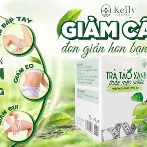 Trà Táo Xanh Giảm Cân Kelly Thảo Mộc Adela Detox Hộp 12gói – Adela Detox