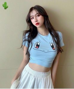 áo Thun Nữ Croptop Cổ Tròn Tay Ngắn Pokemon- Ausa House