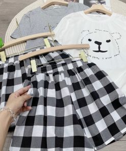 Quần Short Nữ Caro Vải Kate – Ausa House