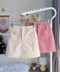 Chân Váy Nữ Chữ A Túi đắp Trái Tim – Ausa House