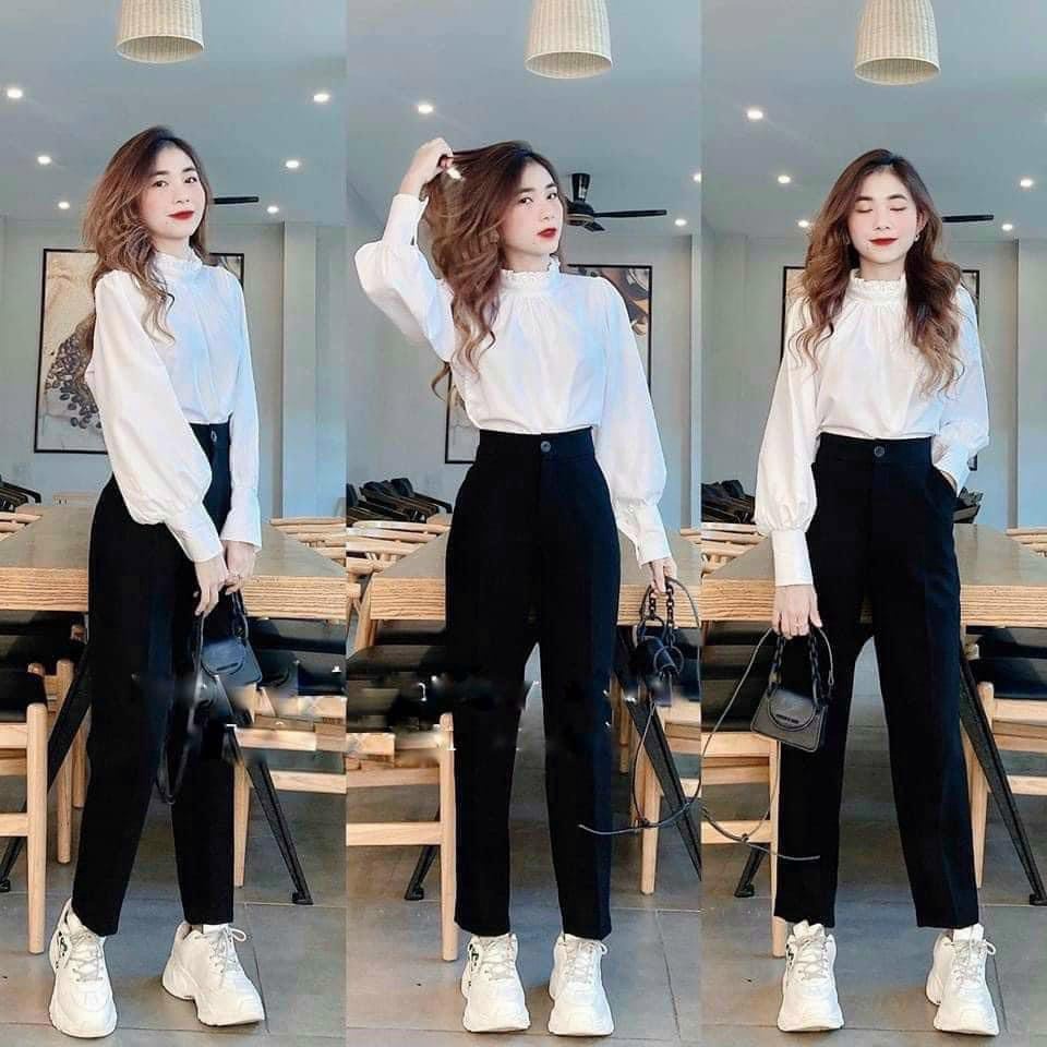 Quần Baggy Khuy Giữa Gấu Bằng Dáng Công Sở Slcxq01 – Chipxinhxk