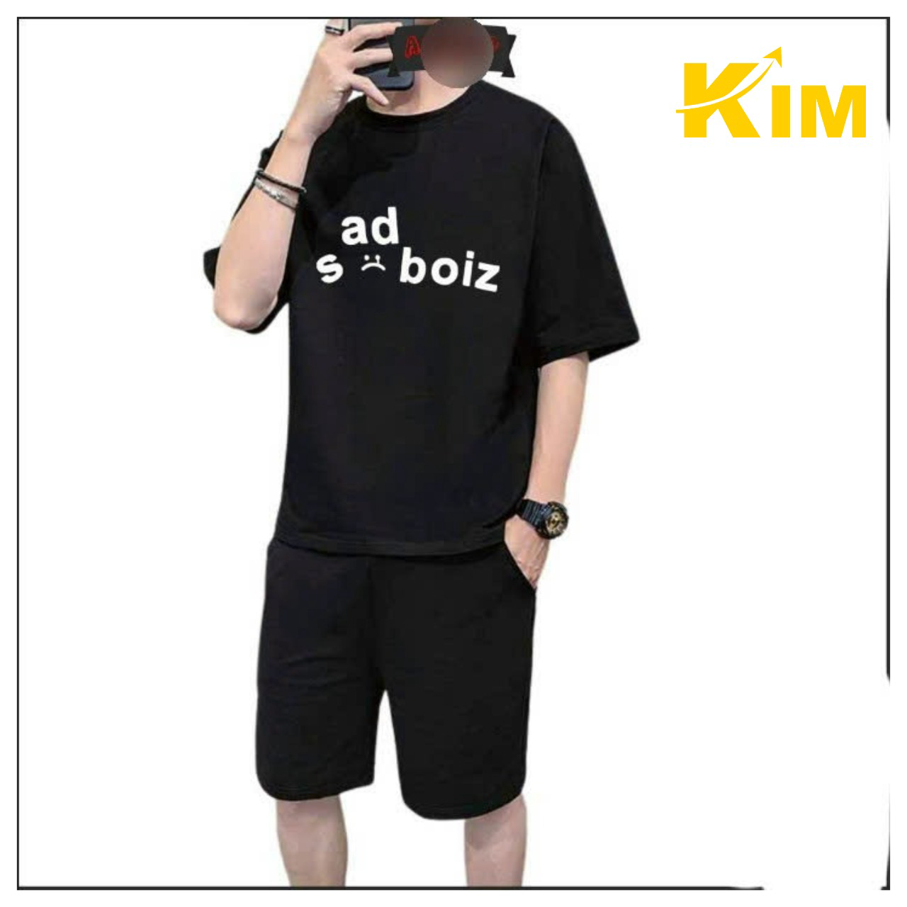 Bộ đồ Unisex Nam Nữ In Chữ Sadboiz Thoáng Mát – Kim