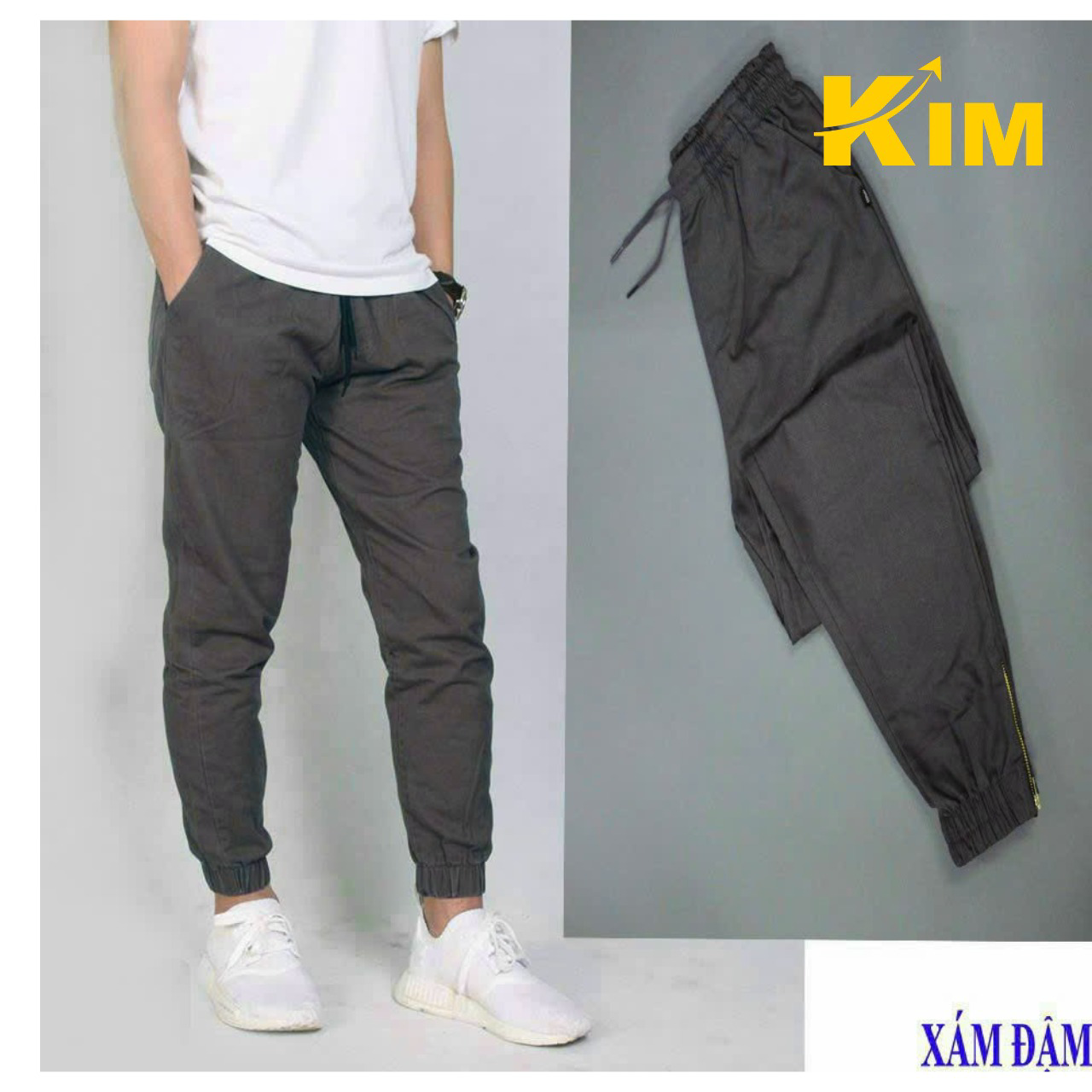 Quần Jogger Kaki Có Zip Co Giãn – Kim
