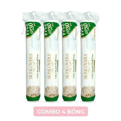 Combo 4 Bông Tẩy Trang 120+30 Miếng- Skinlovers