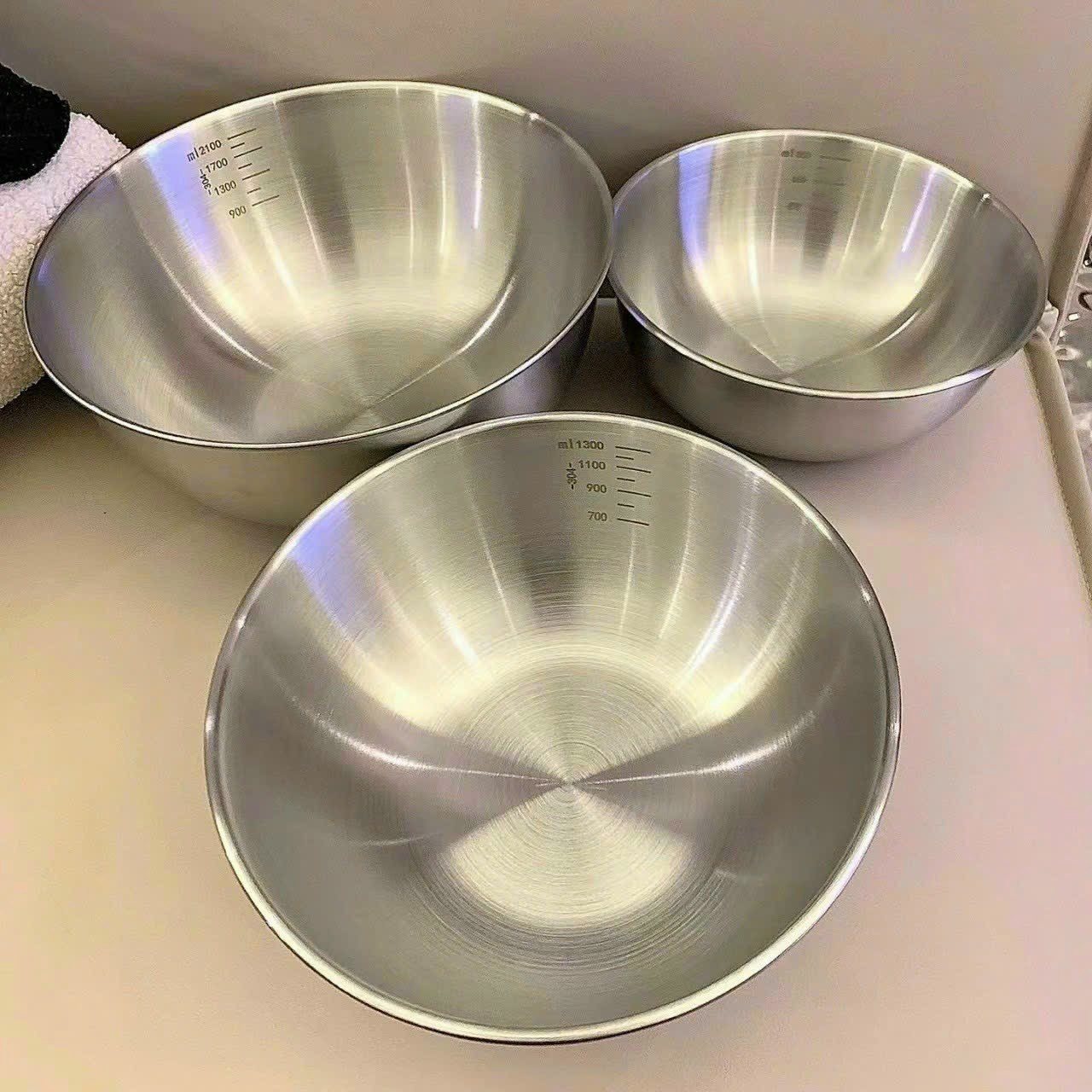 Combo 3 Thố Inox Trộn Bột Chia Vạch – Gdn