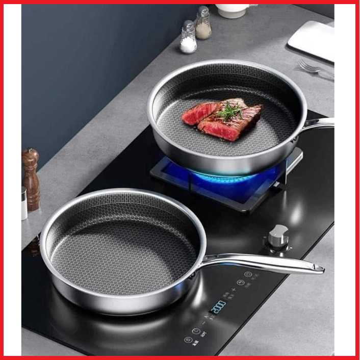 Chảo Tổ Ong, Chảo Chống Dính Vân Tổ Ong Cao Cấp, đáy Bằng, 28 Cm Ctb297 – Bechip