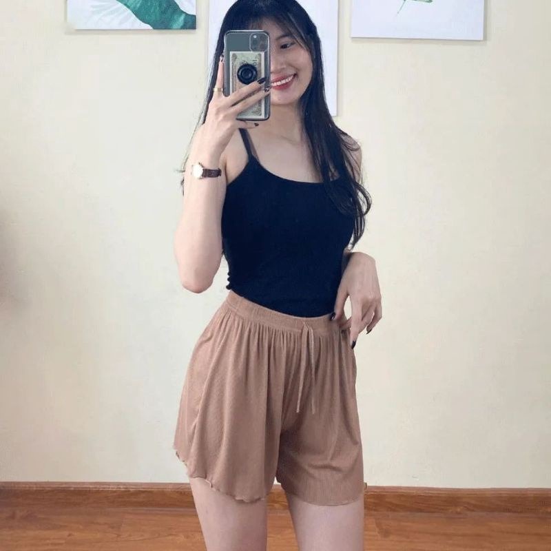 Quần Short Viền Bèo Cạp Chun Co Giãn Cực Mát Cho Màu Hè Sldcq43 – Diepchi Fashion