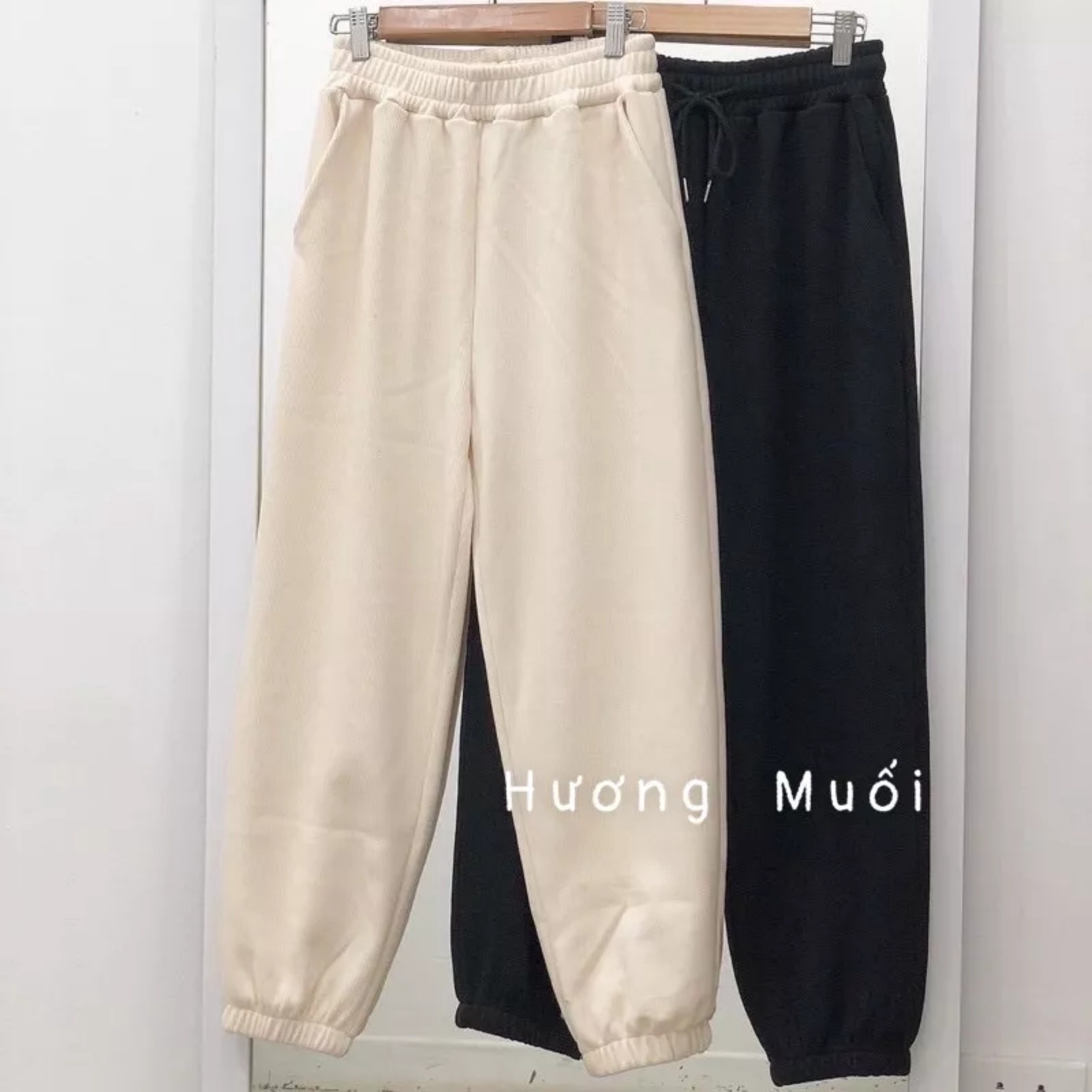 Quần Dài Chất Nỉ Bo ống Unisex