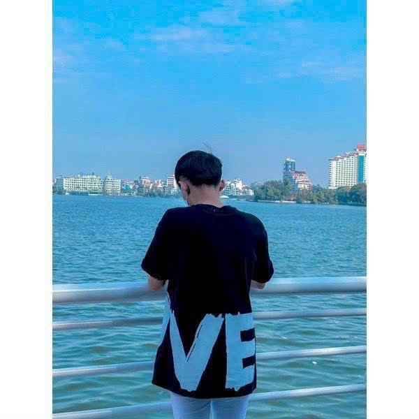 áo Phông Tay Lỡ Nam Nữ In Tho Chữ Trước Sau Love Hàng Mặc Chất Lượng Bao đẹp Hot Trend-htm Fashion