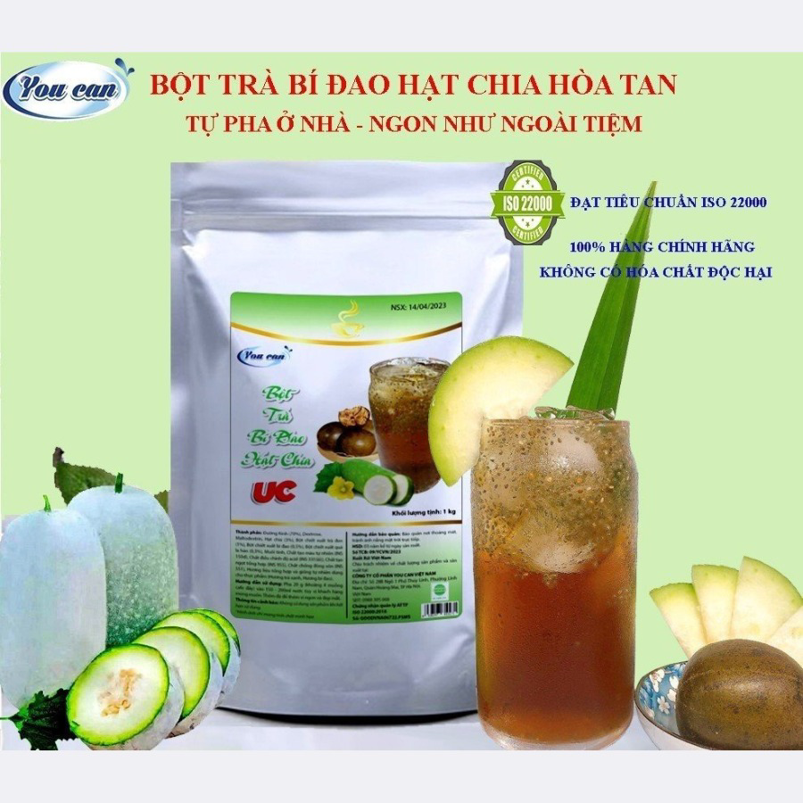 [túi 1kg] Bột Trà Bí đao Hạt Chia Hòa Tan Tiện Lợi, Giàu Vitamin C, Không Chứa Chất Bảo Quản U012 – Lady’s Passion