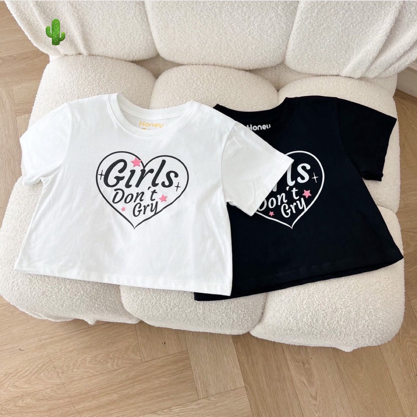 áo Thun Nữ Croptop Cổ Tròn Tay Ngắn Girls Don’t Cry – Ausa House