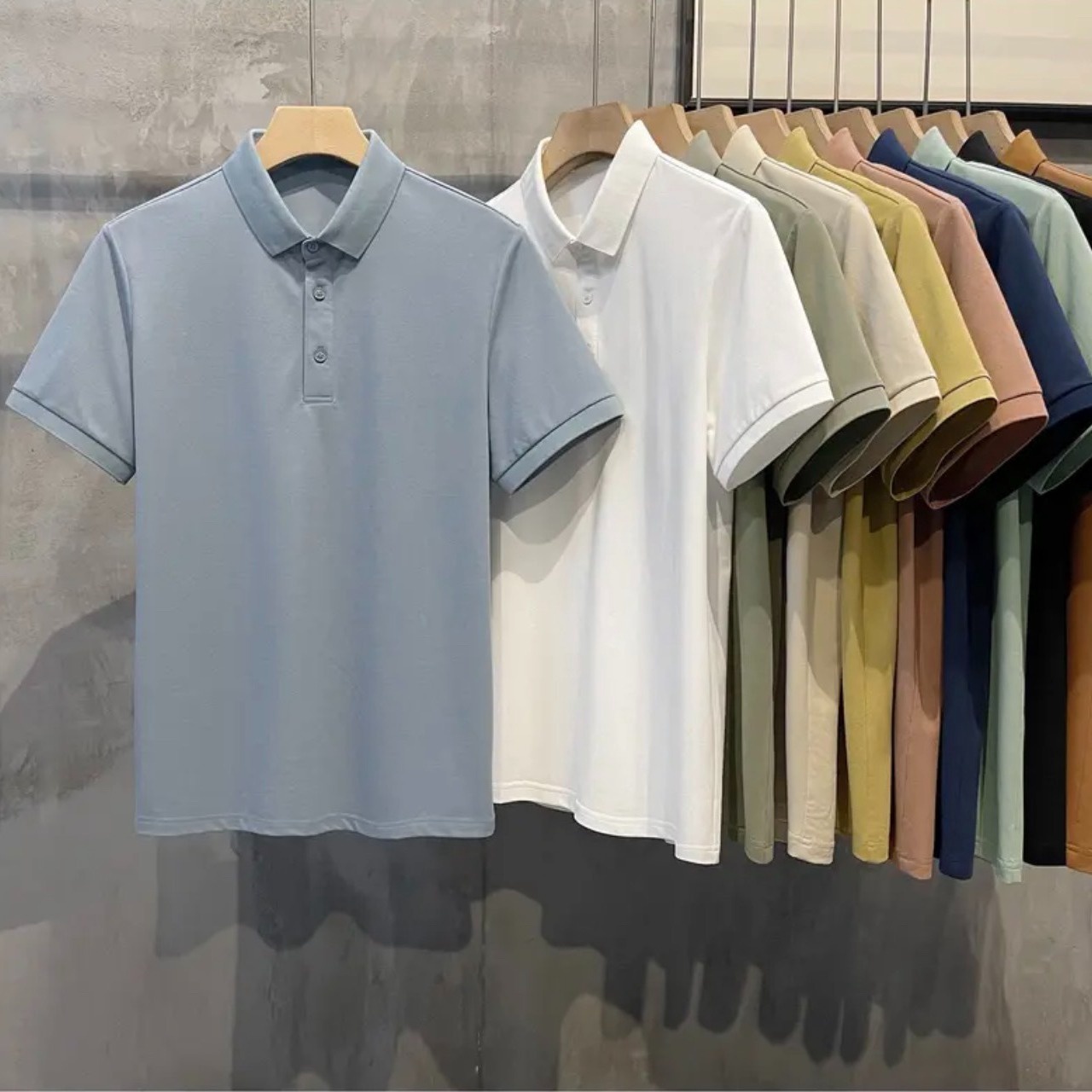 áo Polo Nam, Nữ Trơn Cổ Bẻ Basic Dáng Suông