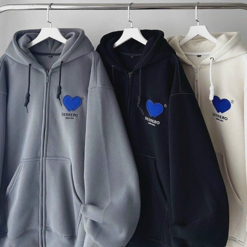 áo Khoác Nỉ Bông Zip Siêu Cute In Hình Trái Tim Bao đẹp Form Rộng Phong Cách Thời Trang Nam Nữ Chống Nắng Rất Tốt Hàng Hot Trend-htm Fashion