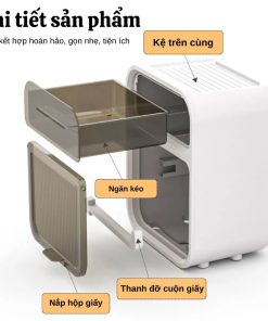 Hộp Giấy Vệ Sinh Dán Tường 2 Ngăn – Gdn