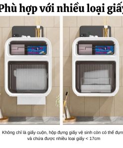 Hộp Giấy Vệ Sinh Dán Tường 2 Ngăn – Gdn