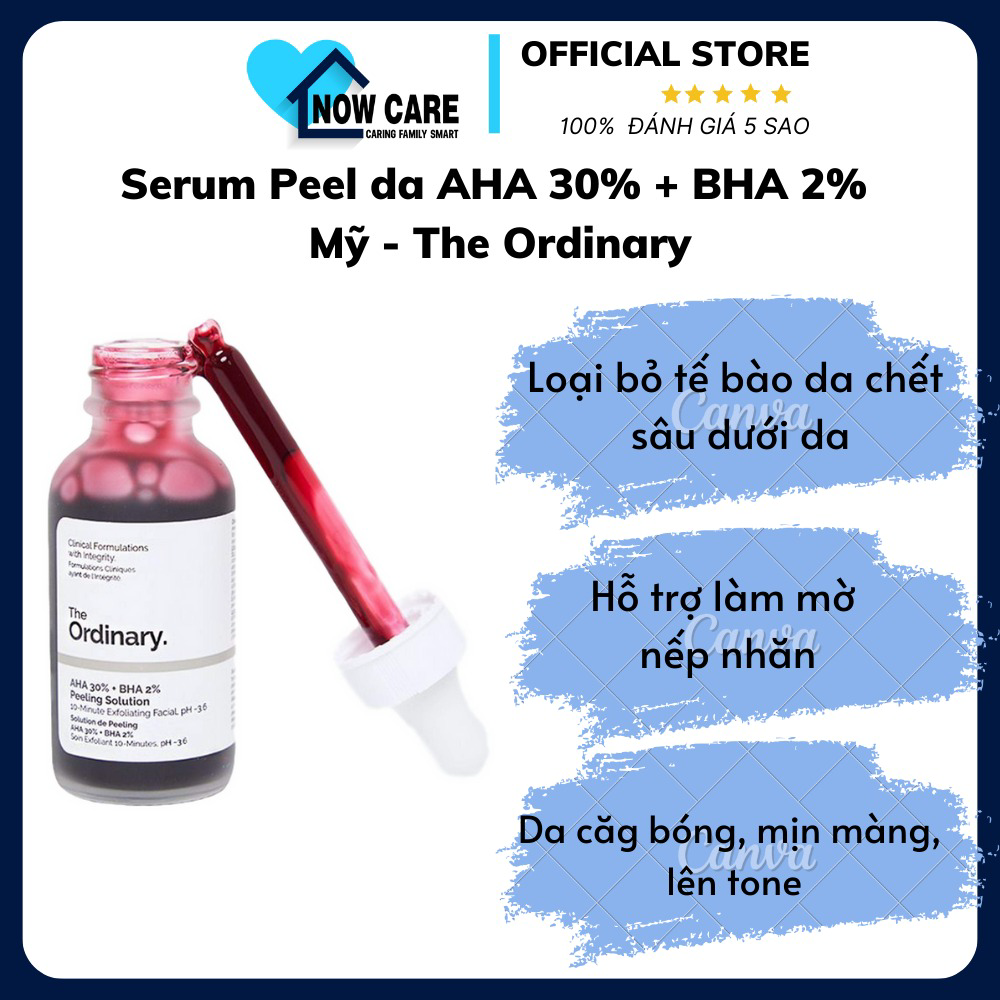 Serum Peel Da Aha 30% + Bha 2% Mỹ – The Ordinary