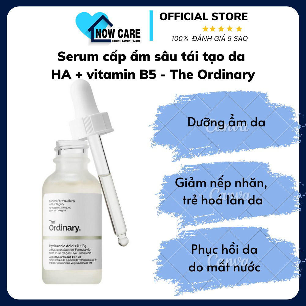 Serum Cấp ẩm Sâu Tái Tạo Da Ha + Vitamin B5 30ml – The Ordinary