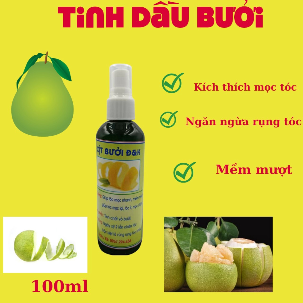 Tinh Dầu Xịt Bưởi D & K – Hana Mart