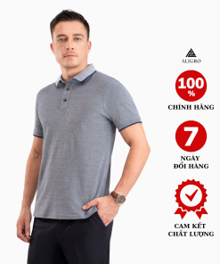 áo Polo Nam Ngắn Tay Phối 2 Màu Sợi Ghi-navy Algplo92 – Aligro