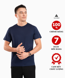áo Phông Cộc Tay ô Chấm Màu Navy Algapc074 – Aligro