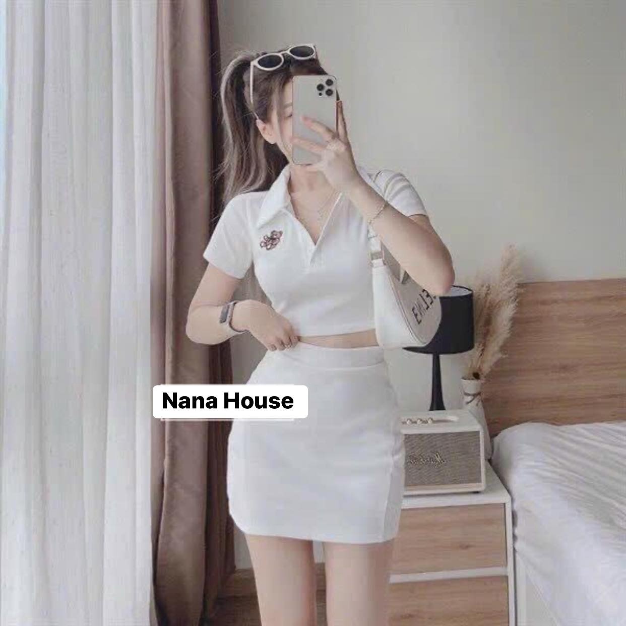 Set Bộ đồ Nữ áo Thun Crotop Phối Chân Váy Ngắn Bt007 – Nana House