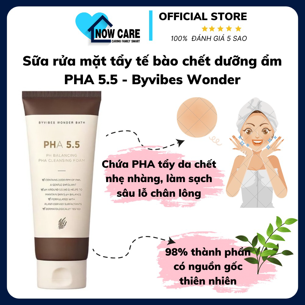 Sữa Rửa Mặt Tẩy Tế Bào Chết Dưỡng ẩm Pha 5.5 – Byvibes Wonder