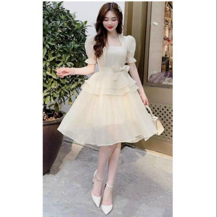 đầm Váy Nữ Voan Tay Phồng Form Xòe Bt597 – Nana House