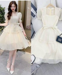 đầm Váy Nữ Voan Tay Phồng Form Xòe Sa163 – Sam Store