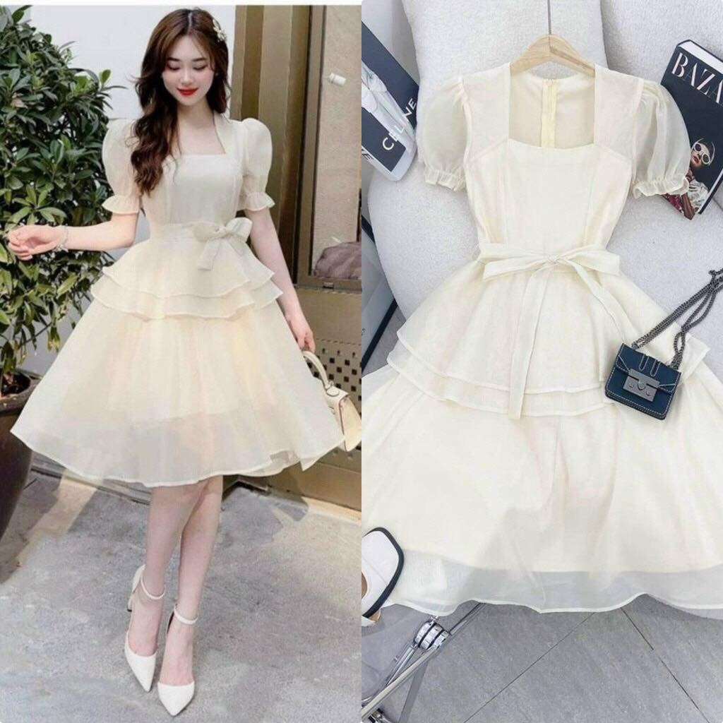 đầm Váy Nữ Voan Tay Phồng Form Xòe Sa163 – Sam Store