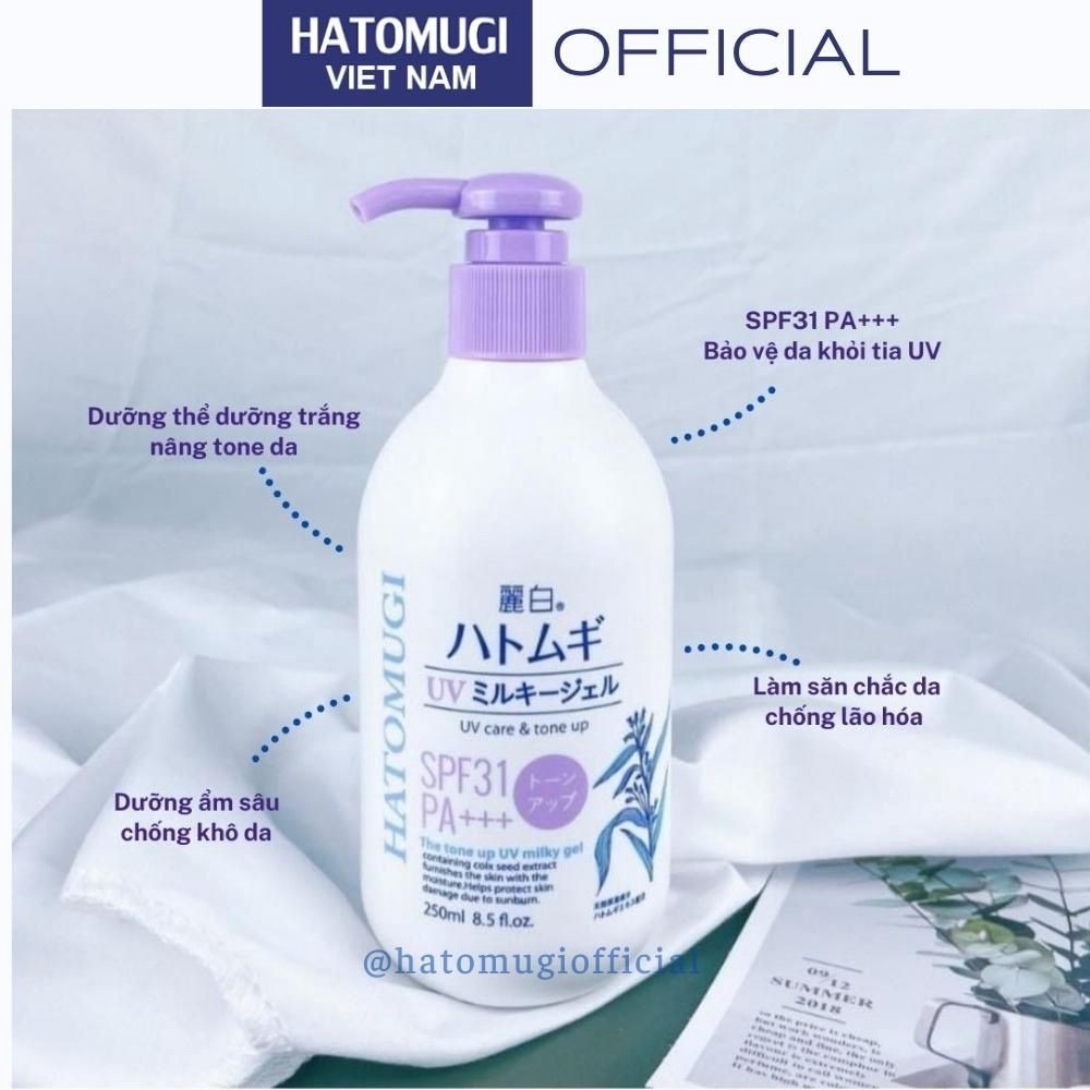 Gel Chống Nắng Cấp ẩm Body Hatomugi 250ml – Nhật Bản -nhà Quân Store