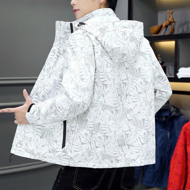 áo Gió Tráng Bạc Nam Nữ Vân Hoa Văn Chìm – Men’s Style