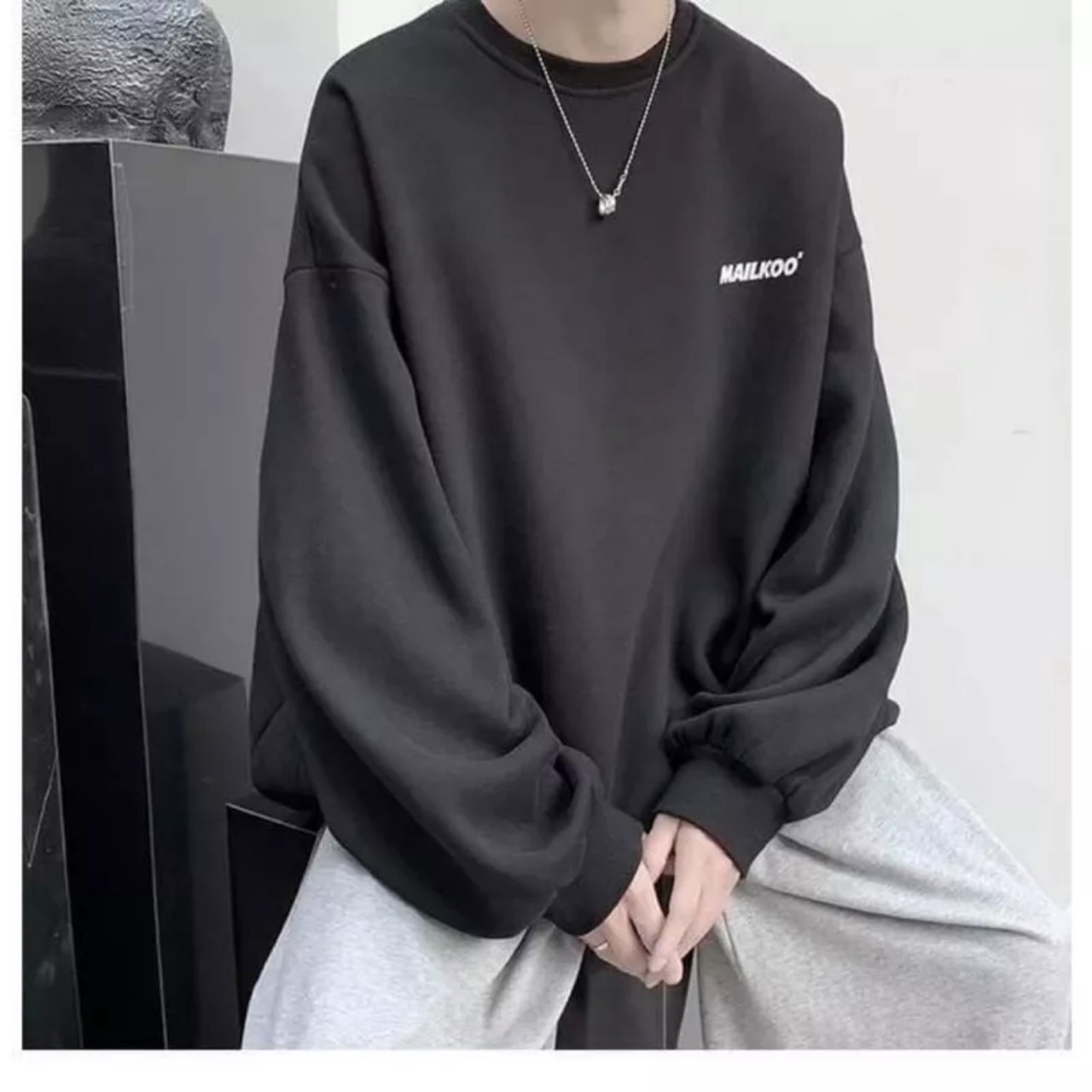 áo Sweater Unisex Form Rộng Nam Nữ Chất Nỉ Cotton