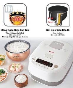 Nồi Cơm điện Tử Cao Tần Tefal Rk808168 1.5l 1200w – Tefal