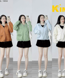 áo Khoác Nỉ Ngoại Tay Bo Dây Rút Phối Túi Ngang Siêu đẹp – Kim