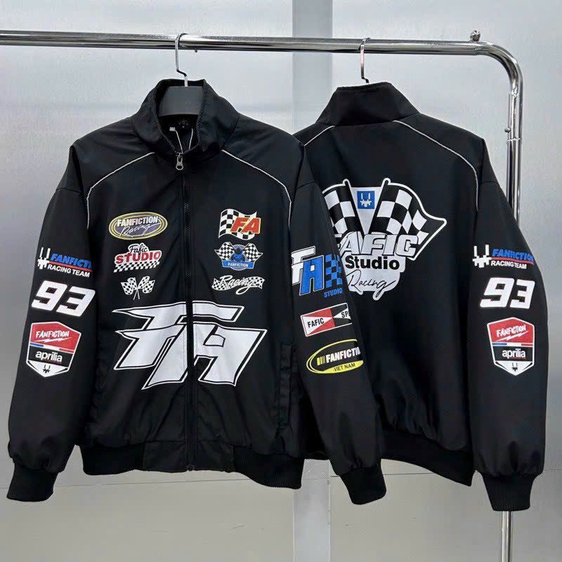 áo Khoác Dù Nam Nữ Phối Theo Phong Cách Form Rộng áo Theo Kiểu đi Tua Racing Siêu Ngầu Cá Tính Hàng Hot Trend-htm Fashion