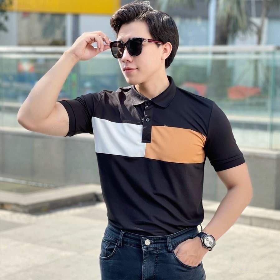 áo Thun Nam Polo Phối Màu Tay Ngắn Cổ Bẻ Chất Vải Cotton Co Giãn 4 Chiều – Lê Phương Boutique