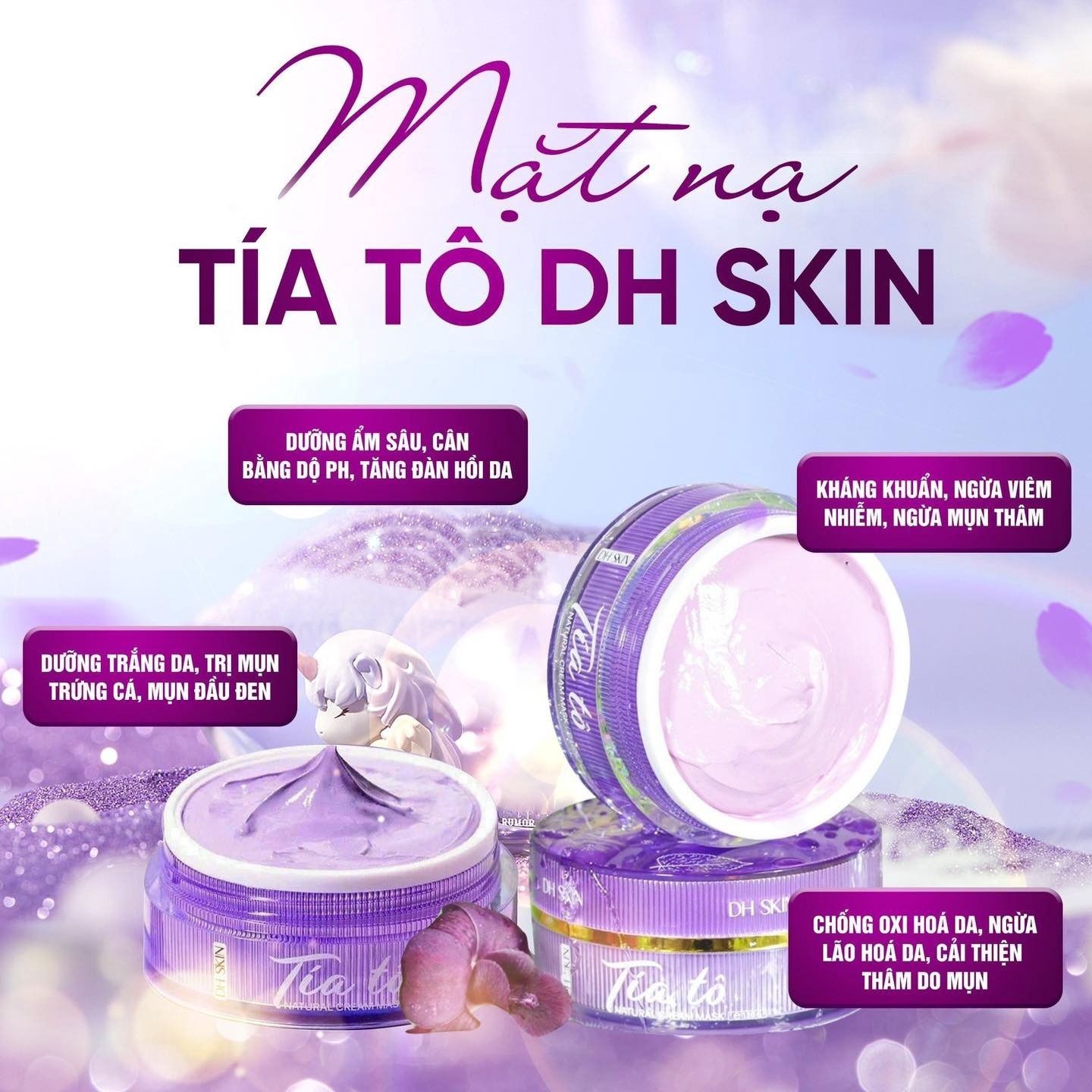 Mặt Nạ Tía Tô Dh Skin 120g – Dưỡng Trắng, Mờ Thâm, Ngừa Mụn, Chống Lão Hóa – Mỹ Phẩm 24h