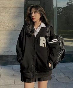 áo Khoác Nỉ Nam Nữ Cardigan Chữ Rrrrrr