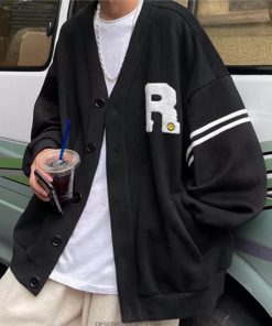 áo Khoác Nỉ Nam Nữ Cardigan Chữ Rrrrrr