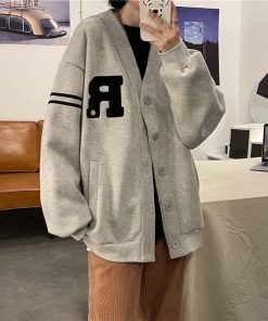 áo Khoác Nỉ Nam Nữ Cardigan Chữ Rrrrrr