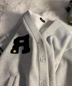 áo Khoác Nỉ Nam Nữ Cardigan Chữ Rrrrrr
