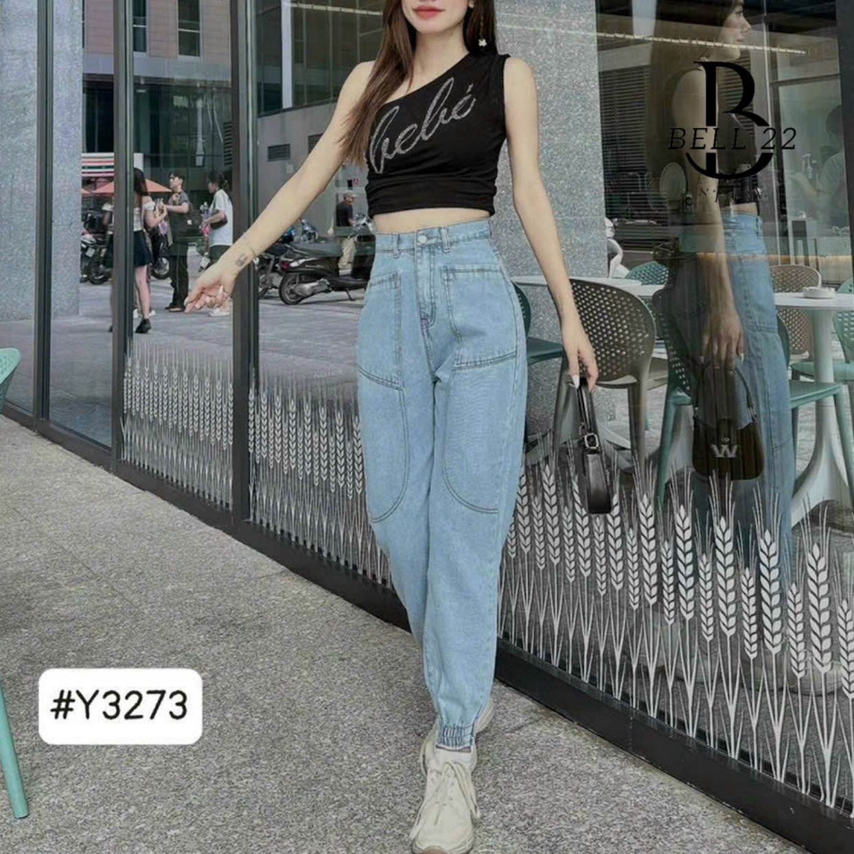 Baggy Cotton Lưng Cao Bo ống B1041 – Bell22 Store