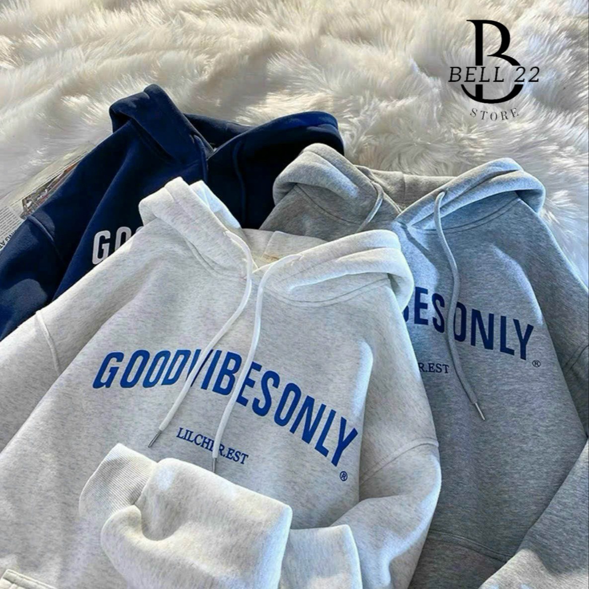 Khoác Nỉ Ngoại Form Rộng Unisex Chữ Goodvibesonly B1045 – Bell22 Store