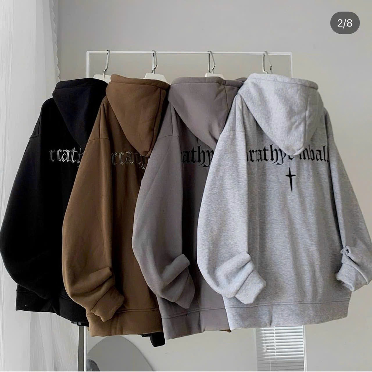 áo Khoác Hoodie Zip Nam Nữ Chất Liệu Vải Nỉ Dày Có In Chữ Dấu Thập Ngay áo Mang Cá Tính Form Rộng Hàng Hot Trend-htm Fashion