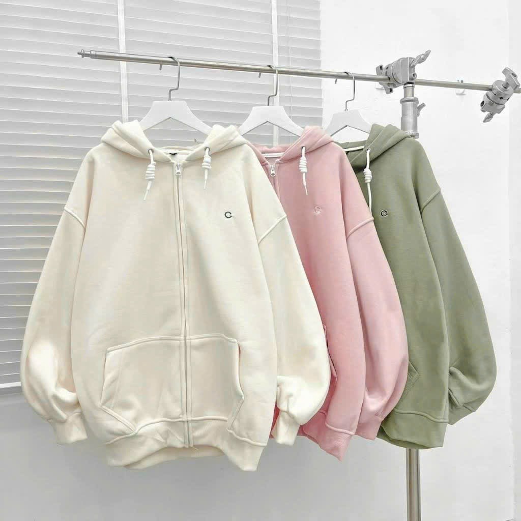 áo Khoác Nỉ Hoodie Nữ Với Dáng Kiểu Khóa Zip Có In Chữ C Bao đẹp Chất Liệu Nỉ Bông Dày Dặn Có Mũ Trùm đầu Có 2 Lớp Cực đẹp áo đẹp Hàng Hot Trend-htm Fashion