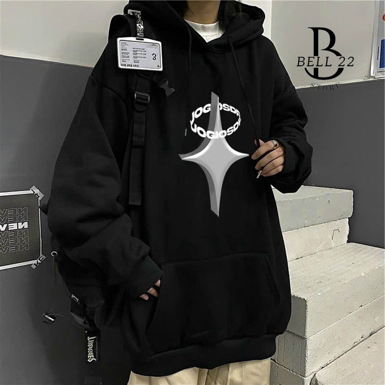 Hoodie Nỉ Ngoại Unisex Màu đen In Hình B1054 – Bell22 Store