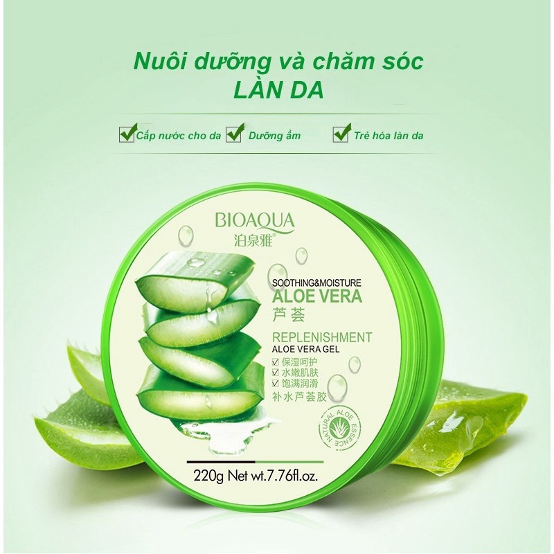 Mặt Nạ Dưỡng Da Gel Nha Dam Lô Hội 92% Aloe Vera Hyrogel Dưỡng ẩm Trắng Da 220gram Kt1-gdn