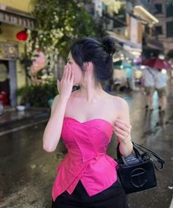 áo Nữ ống Chéo Tà Có Mút – Ausa House