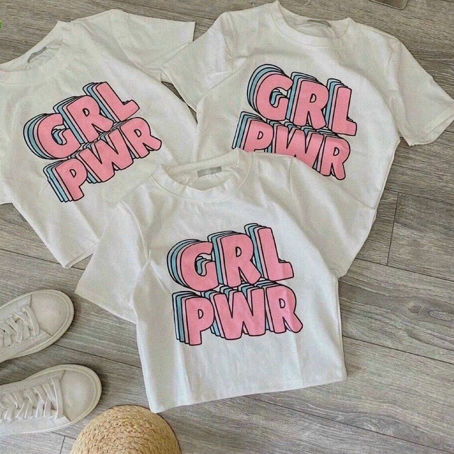 áo Thun Nữ Croptop Cổ Tròn Tay Ngắn Grl Pwr – Ausa House